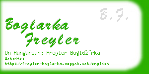 boglarka freyler business card